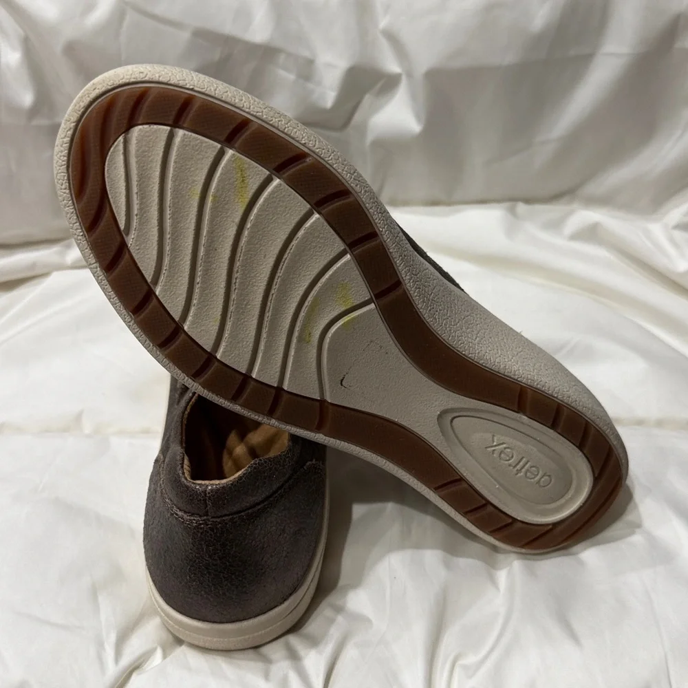Aetrex Bronze‎ Erica Casual Sneakers Shoes Ladies Size 7 B14